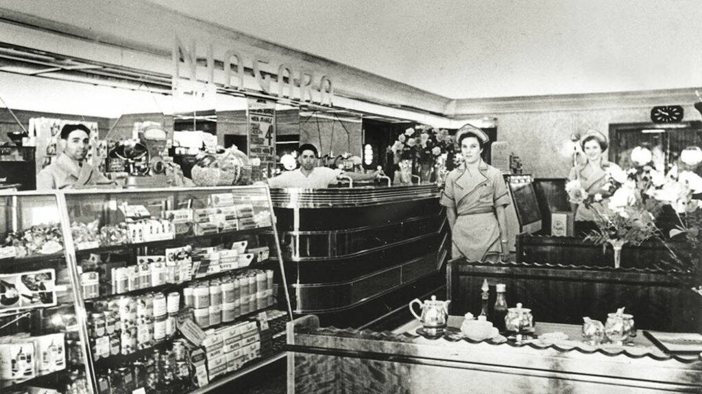 An image of the cafe in 1938, taken from the Greek Cafes & Milk Bars of Australia project, Macquarie University. Photo: Supplied