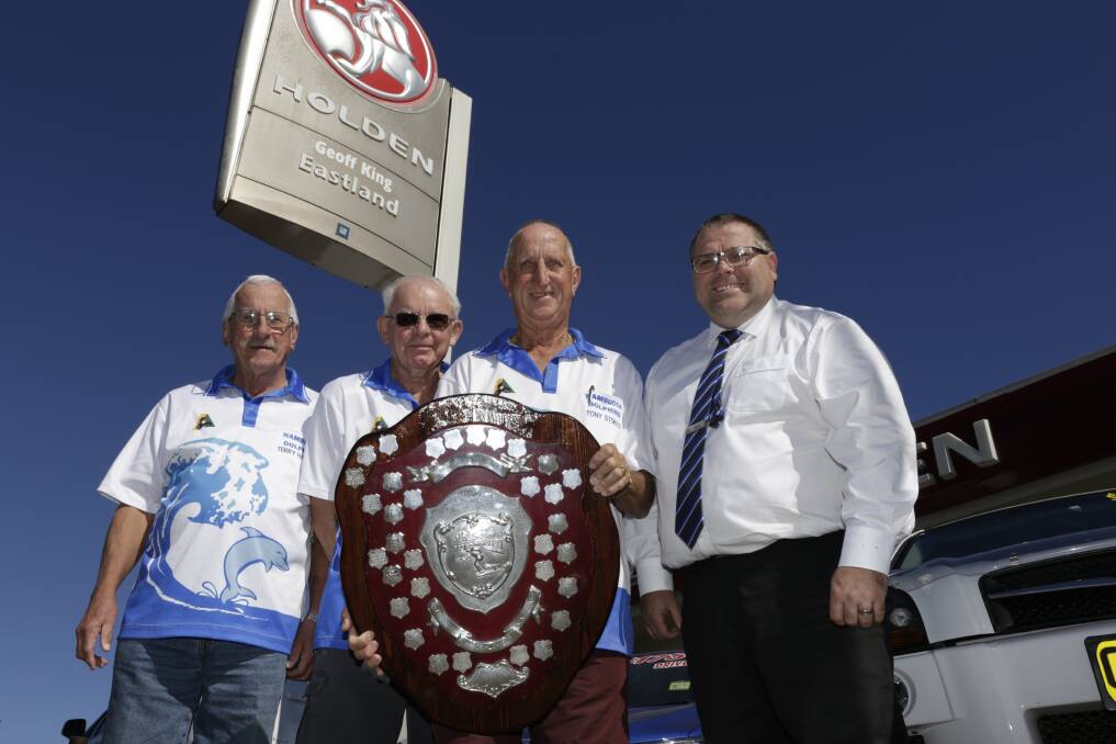 Nambucca Dolphins: Terry Harvey, Fred Pope, and Tony Stokes, with Brett Horne from Geoff King
