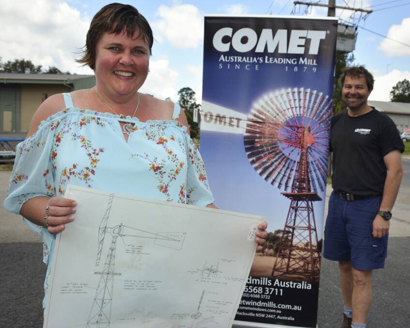 Karly Lane with Comet Windmills Director, David Catchpole