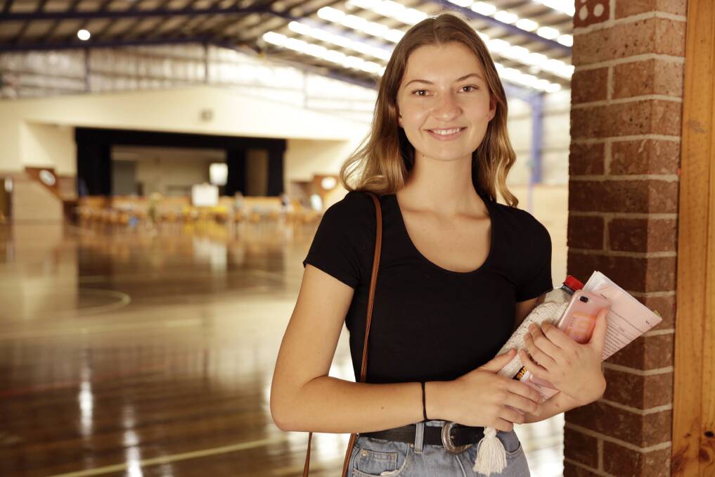 Cassandra Ferris is relieved after her first exam - A good ATAR is vital to her future success.