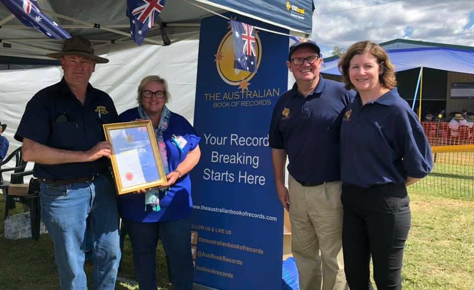 Ross and Stephanie Scott with Australian Book of Records publishers dignitaries John and Helen Taylor. Photo supplied by the MNVMRC
