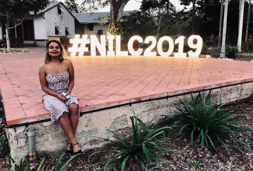 Merinda in Darwin at the National Indigenous Legal Conference where she was awarded top Indigenous Legal Representative in Australia. Image: supplied.