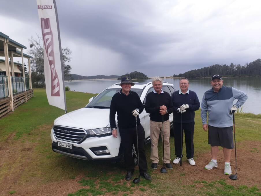 From left to right, Doug Cheetham, Rod Kinnear both members of Kempsey and Col and Paul Habgood.
Traditionally a 14 club game, one of these members found out that by reducing the number of clubs to 13, he has taken some of the guesswork out of his game - guess who?
