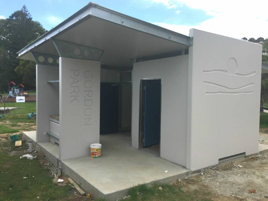 The new toilet block is being plumbed and will be ready in two weeks, say the men on site.