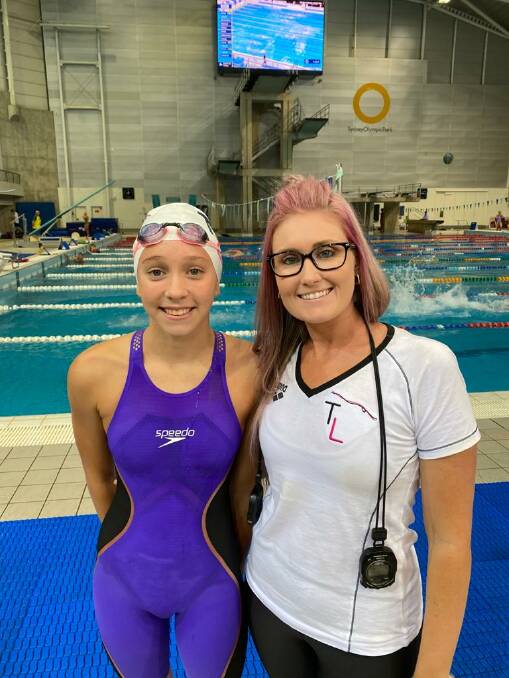 Millie with her coach Sarah-Jane Weir the night she won her silver medal