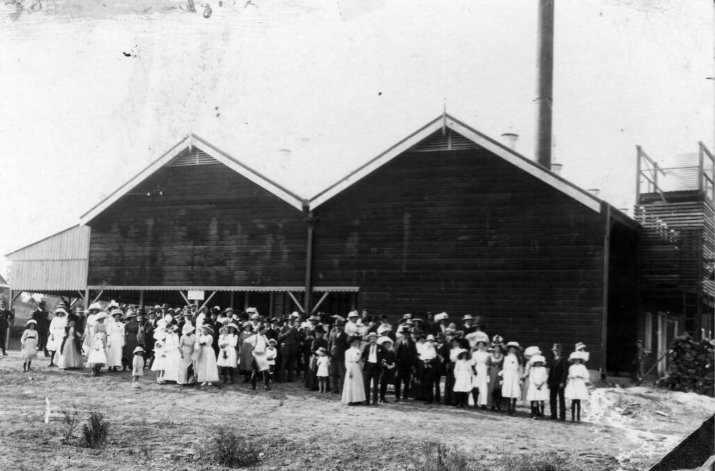 Grand opening of the Nambucca Dairy Company's factory at North Macksville in 1912, image supplied by Nambucca Headland Museum