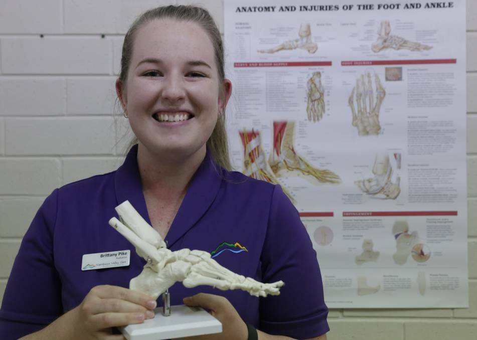 Podiatrist Brittany Pike in her new clinic room in the old Bawrunga Health Service building in Macksville