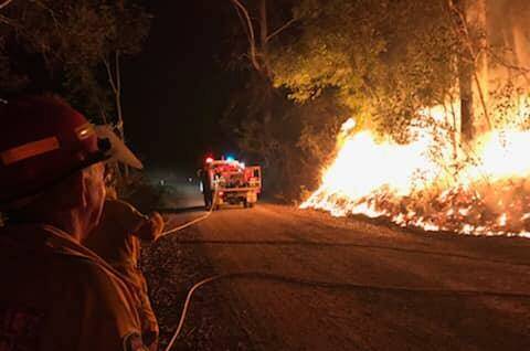 Photo of Kian Rd fire by Valla brigade member William Barnett