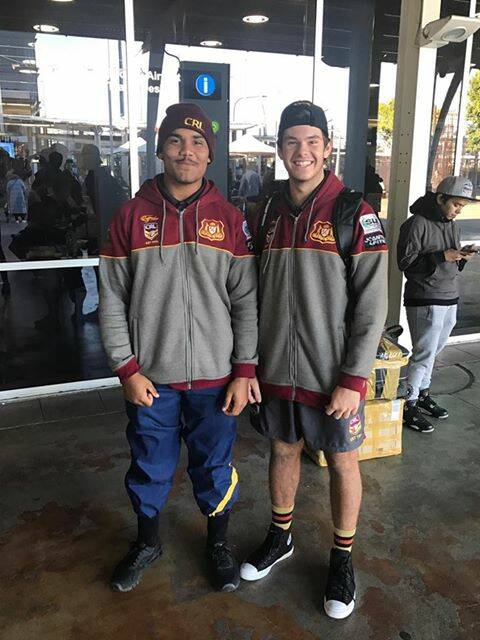 Reagan Harris lives in Nambucca but continues to play for Sawtell in the number 6 jersey, while Ulysses Roberts plays for Bowraville in the number 13. The boys have played alongside each other in representative football for years and just recently toured New Zealand together with the country team. Photo supplied by Erica Harris.