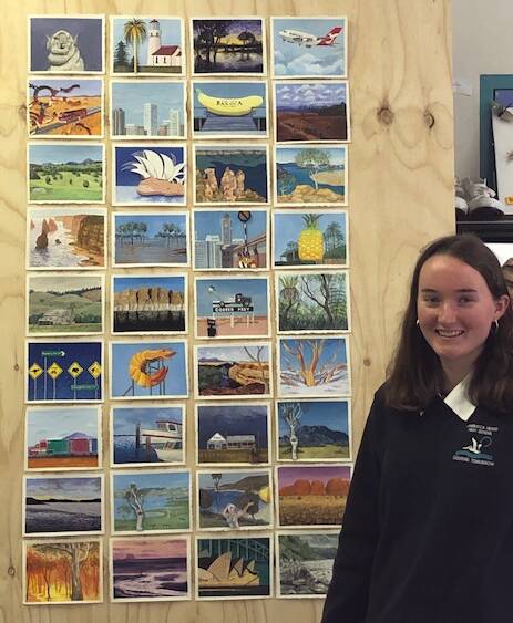 Elly Gooch with her work 'You Beaut Country'