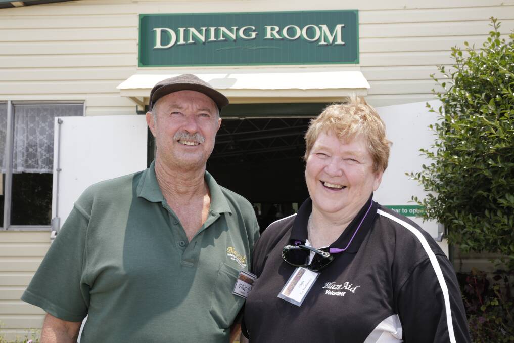 Greg Dyson and Chris Male. Greg said the reception in Macksville has blown him away: "I went into town yesterday to get chips and three people thanked me - I hadn't even done anything yet!"