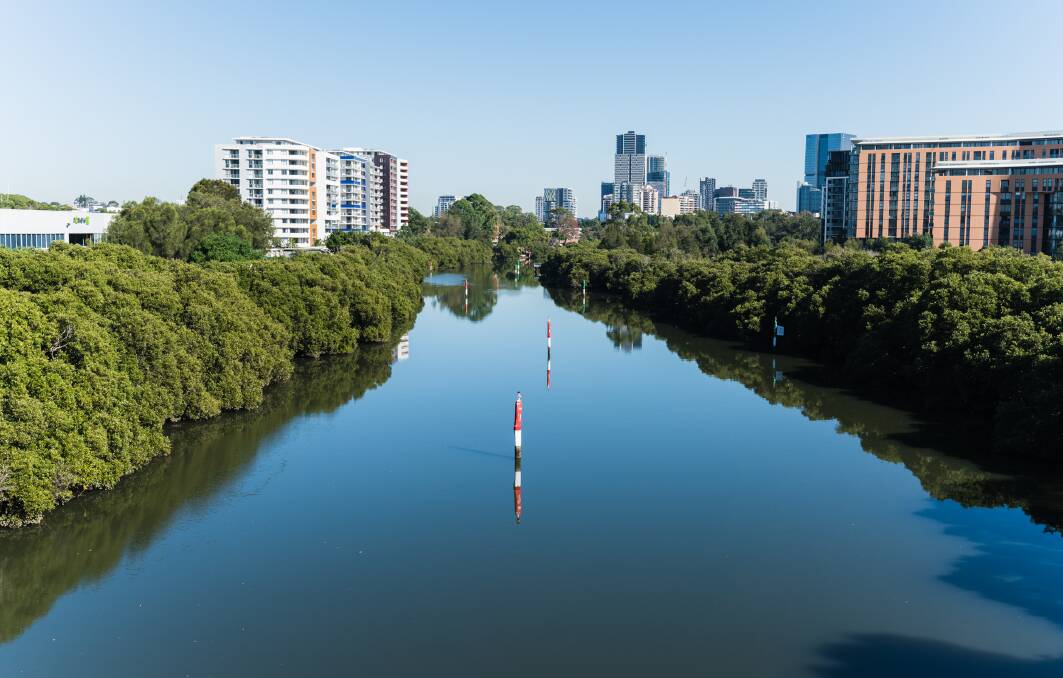 The Parramatta River leads to the city centre.
