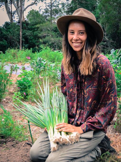 FARMER KAYCEE: A young woman who has decided to grow her own organic vegetables with her partner Tom, on their farm called The Mandarin Bend.