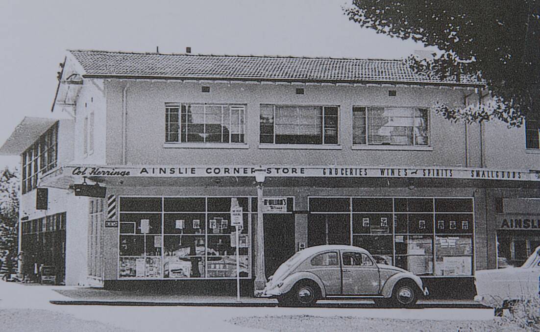 Col Herringe Ainslie Corner Store used to stand where Edgars Pub is now in Canberra. Picture: Elesa Kurtz