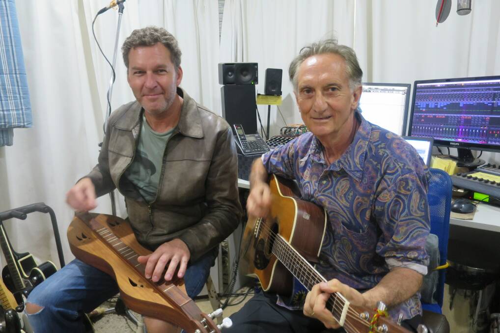 Composer/musician Paul Jarman, left, with producer/musician Stewart Peters