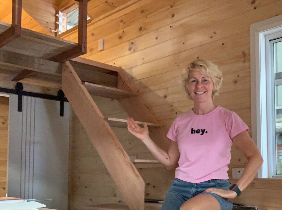 Kim Connolly inside one of her Tiny Homes