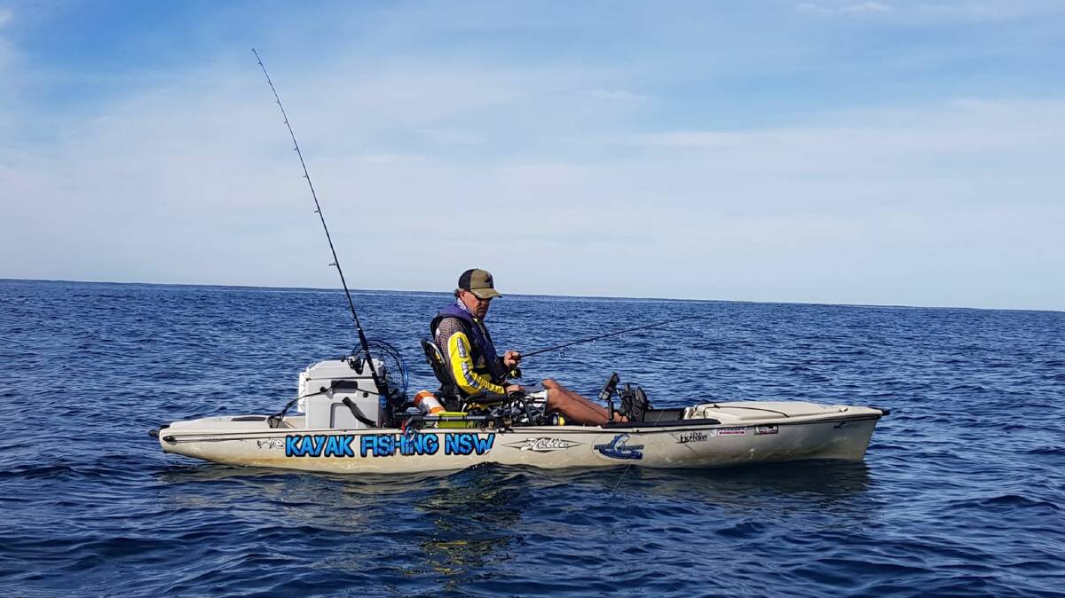 Dave Barwise in his Hobie kayak