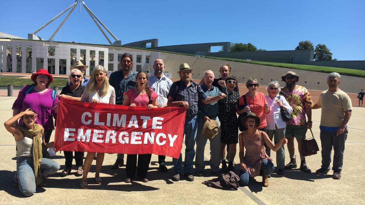 Local climate action group interrupts Federal Parliament