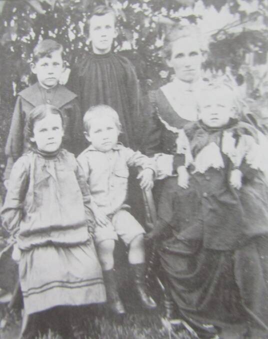 Margaret Johnson nee Welsh and children