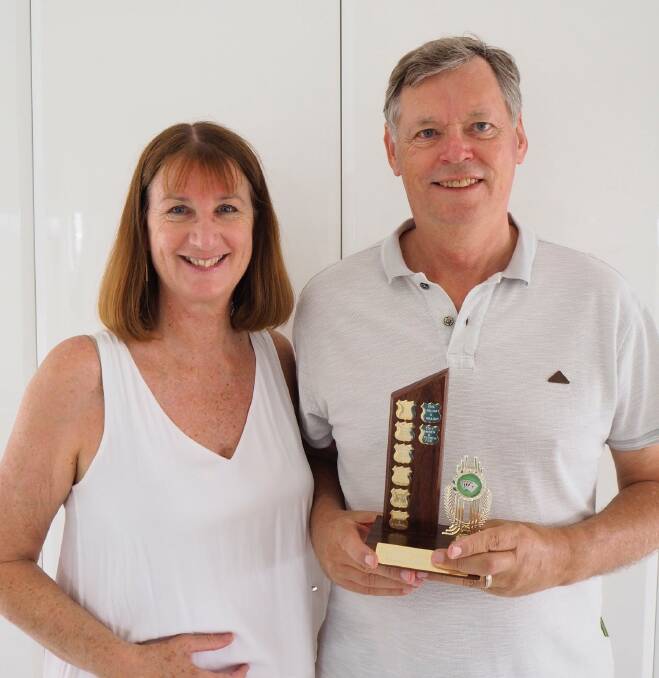 Amber and Stephen Fox win Bridge Pro-Am event in Nambucca club first. Photo supplied.