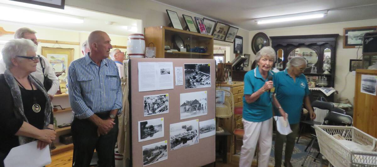 Edna Stride welcomes members and guests to the Nambucca Headland Museum for the Sawyers and Settlers Photographic Exhibition. 