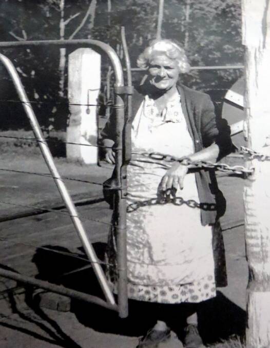 Gatekeeper: Eva Keast gatekeeper at Nambucca Station circa 1957. Photo supplied