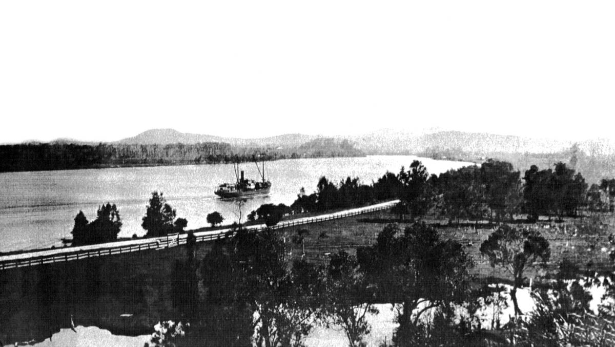 The Nambucca River in 1912 near Watt Creek. Photo supplied.