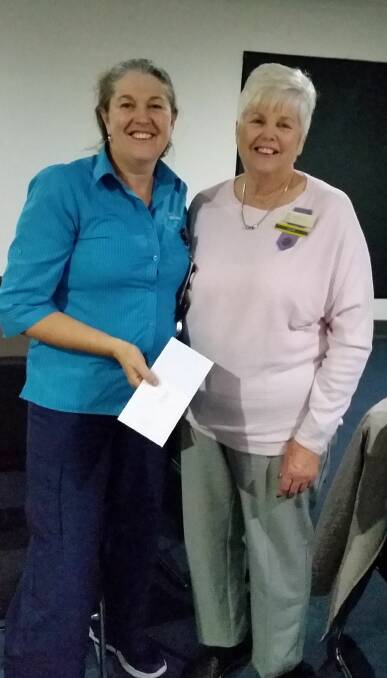Local occupational therapist Di Simpson and VIEW member Wendy Hunter