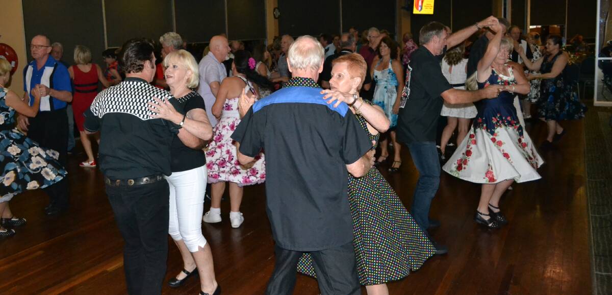 SHAKE YOUR TAIL FEATHER: Dancers at the Nambucca Heads RSL for the 2019 Let’s Dance Rock and Roll Nambucca Heads over the weekend. Photos supplied.