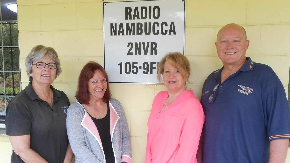 Presenters from Nambucca Valley Radio have been named as finalists in national awards. Pictured from left are Rachel Burns, Helena Johnston, Michelle Smith and Kim Smith.