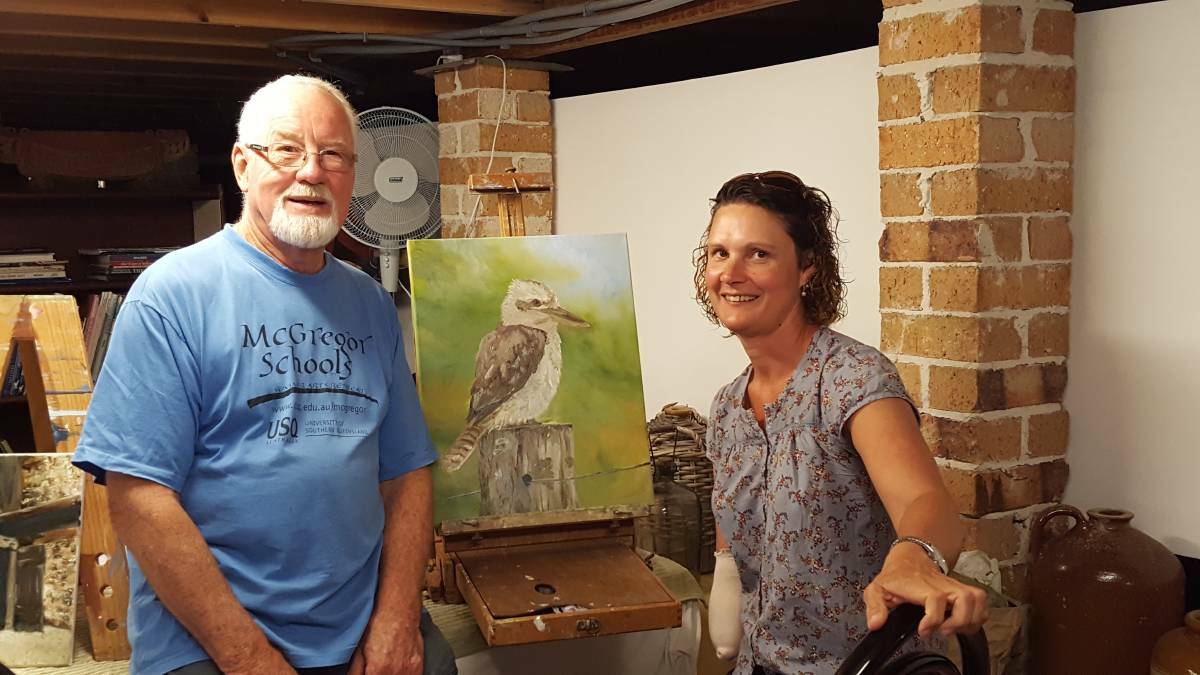 Art and Soul founders Ron Hindmarsh and Jillian Oliver from Wingham offer veterans art classes to help those suffering from aliments such as PTSD and depression. Hopes are high to bring the same kind of classes to the Mid North Coast. Photo: Manning River Times 
