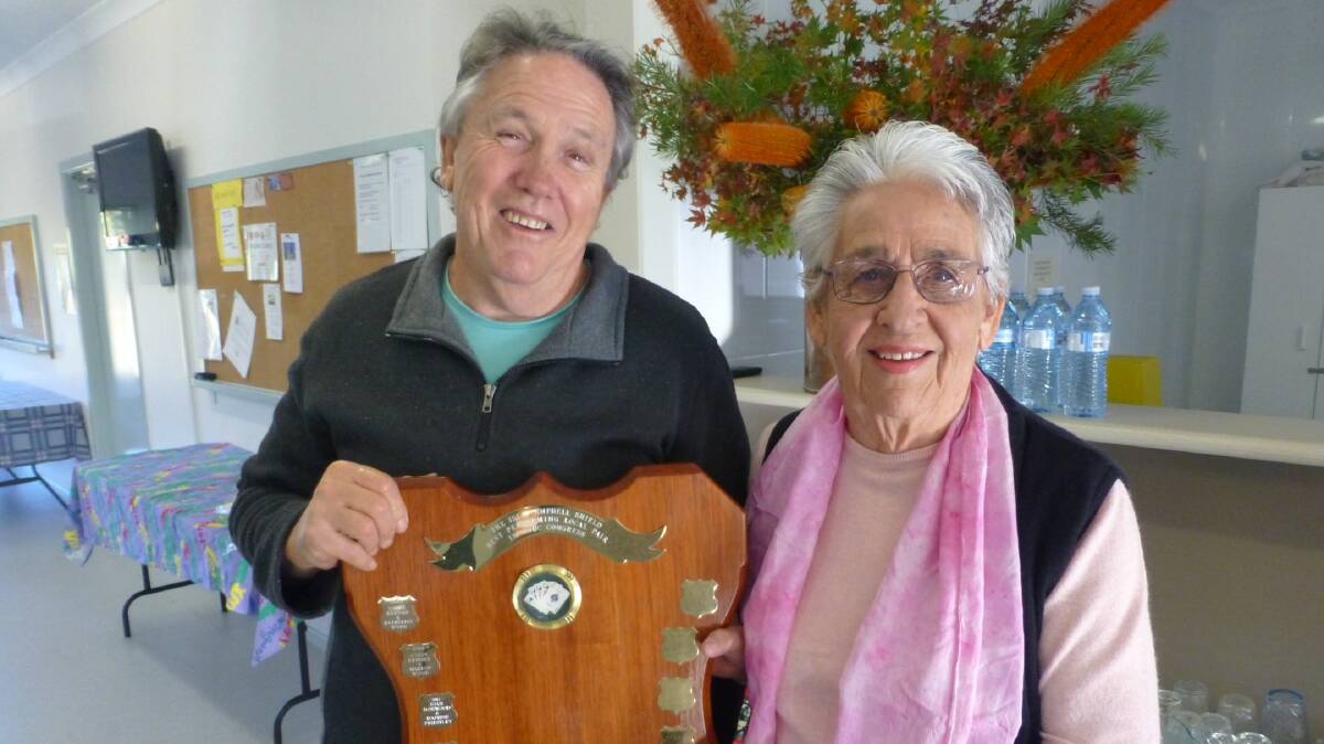 Daphne Priestley and Jeff Wainwright took at the Isla Campbell Trophy as best local pair. 