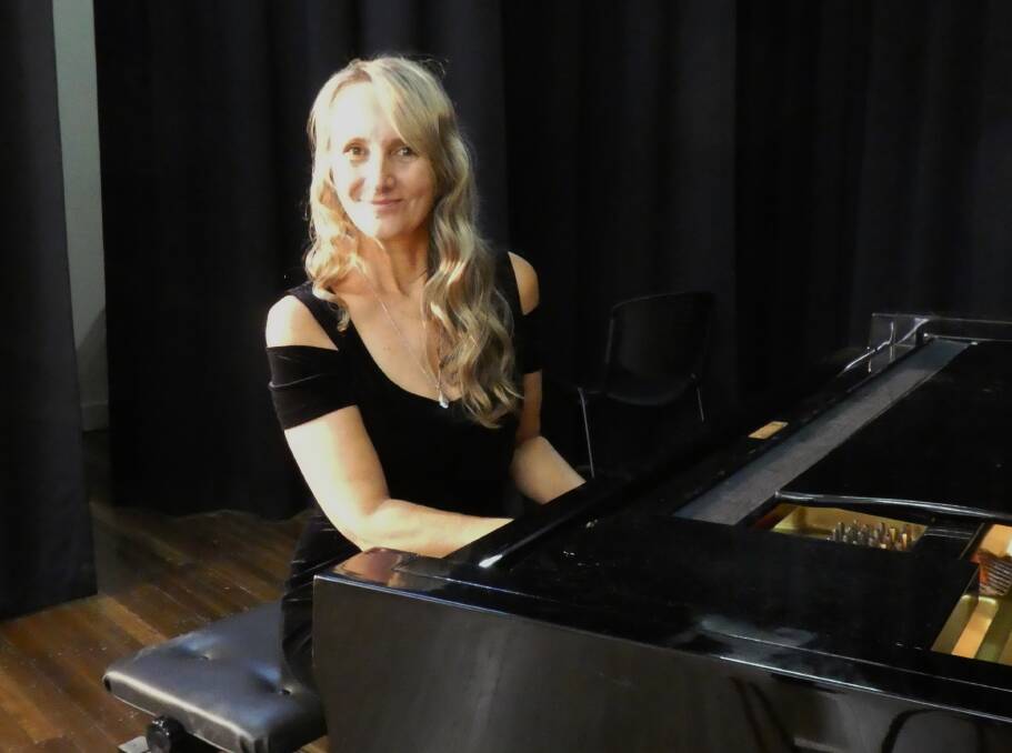 Heather Rose at the grand piano. Photo supplied.