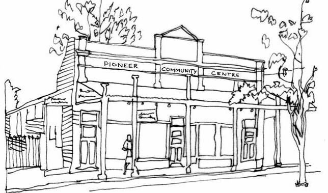 A sketch of the Bowraville Pioneer Community Centre which is coming up to its 100th year.