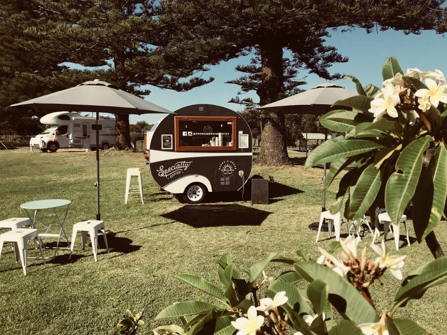 You will find this cool little coffee van trading from 7.30am to 12.30pm at the Nambucca Beach Big 4 holiday Park until April 2. 