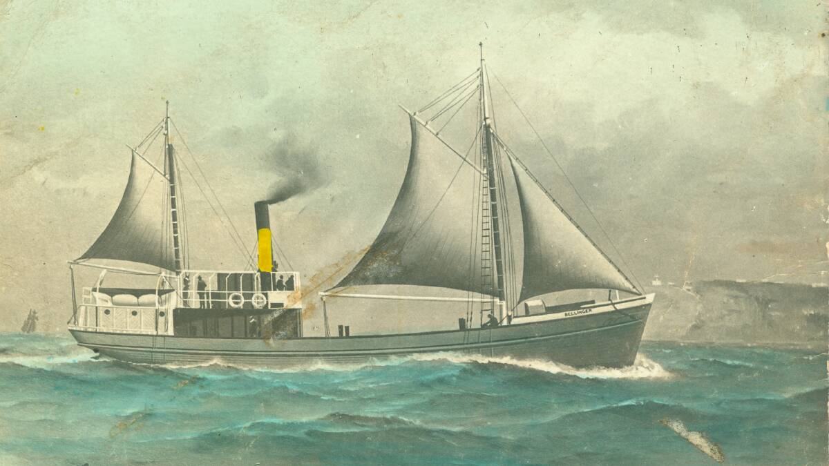 SS Bellinger postcard from a painting by William Edgar. Photo supplied.