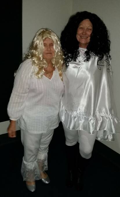 Special guest from the group ABBA... aka Lyn Burgess and Debbie Sinclair. Photo: Suzanne McDonald.