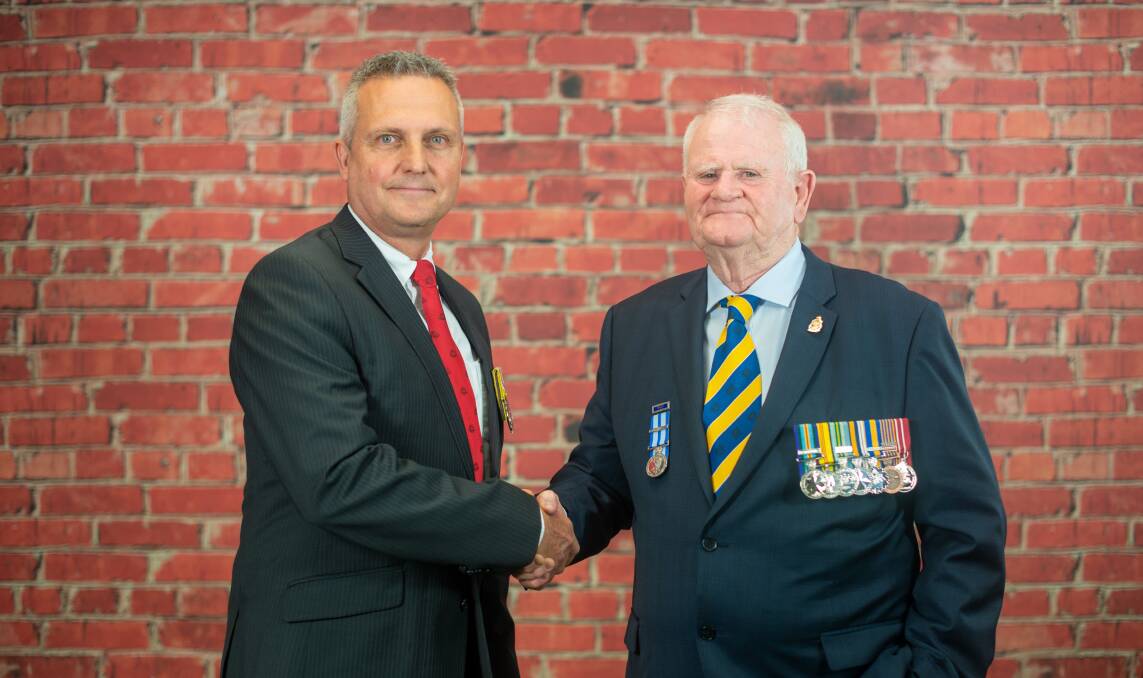 ONWARD AND UPWARD: Jon Black CEO RSL NSW with Ray James President RSL NSW. Photo: supplied by RSL NSW
