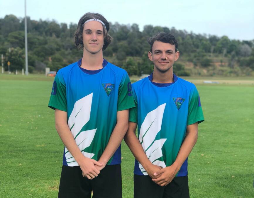 Soccer champs: Nambucca High's Ethan Hocking and Isaac Hodnett-Daly have been selected into the Lower North Coast Soccer team. Photo supplied.