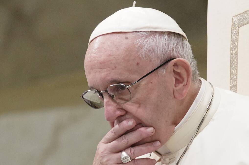 Struggles: Pope Francis is struggling to contain internal and external challenges to his leadership over his handling of child sexual abuse allegations.
