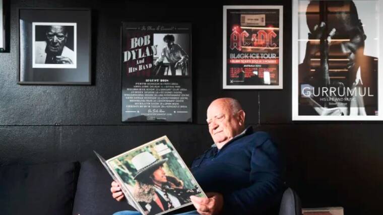 BIG NAMES: Michael Chugg has been working in music touring for 50 years. He is currently managing Elton John's tour to Australia, including an appearance in the Hunter Valley. Picture: Peter Braig, Australian Financial Review