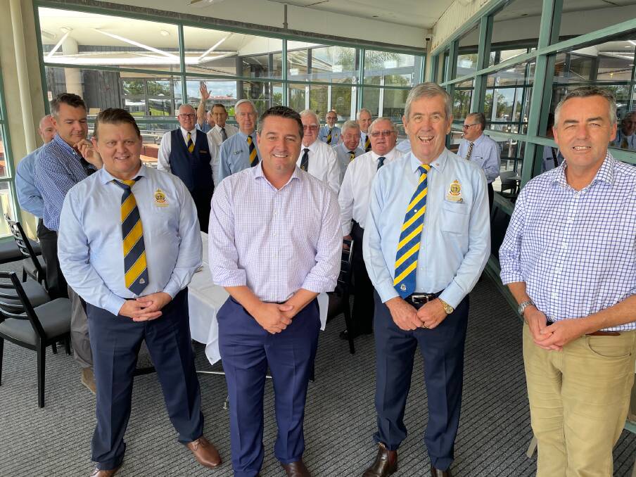 Working together: Ex-serviceman Paul Davy, Member for Cowper Pat Conaghan, Port Macquarie RSL sub-Branch president Greg Laird and Minister for Veterans Affairs Darren Chester.