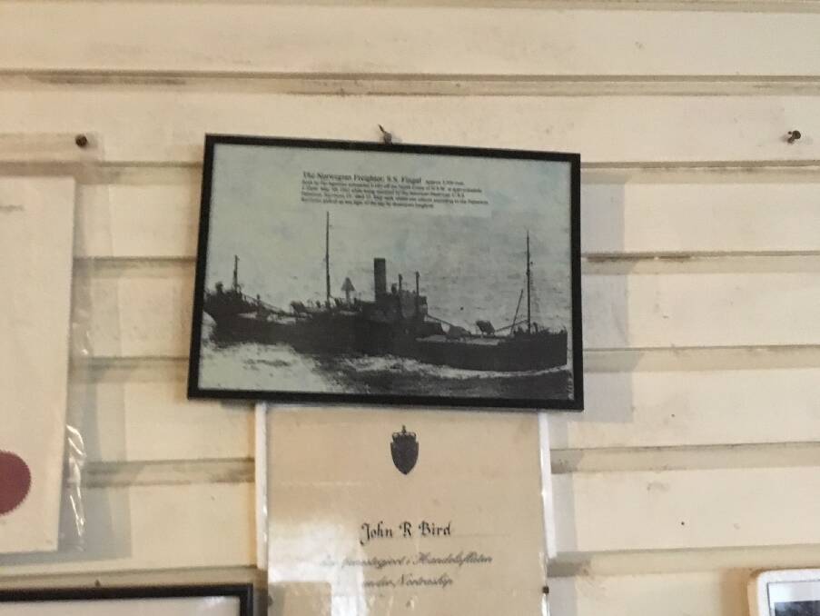 Photo of the SS Fingal John Bird has on his wall