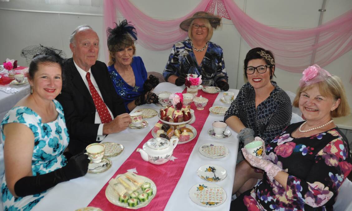 COUNTRY ROSES: From left, Phaedra Parkin, Ray Hill, Gwen Green, Jan Ewington, Debbie Green and Anne Sutton