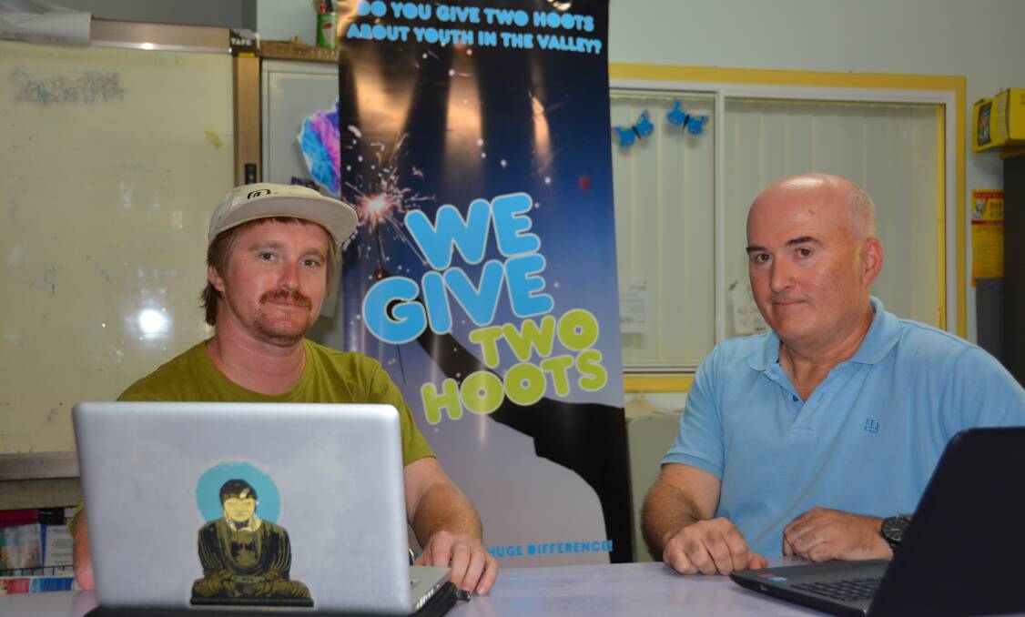 PROPER SUPPORT NEEDED: Toby Frost, left, and Steve Montgomery say the plight of Nambucca Heads youth is an emergency that cannot be ignored 