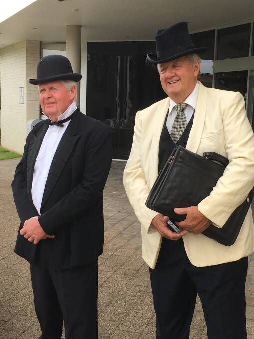Cr Finlayson with Cr John Ainsworth at the council's centenary celebrations in 2015