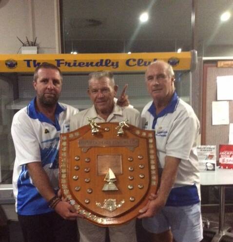 CHAMPIONS: The winners of the Nambucca Heads Royal Tar Competition from left, Aaron Cedelland, Ken Summerville and Doug Cedelland. 