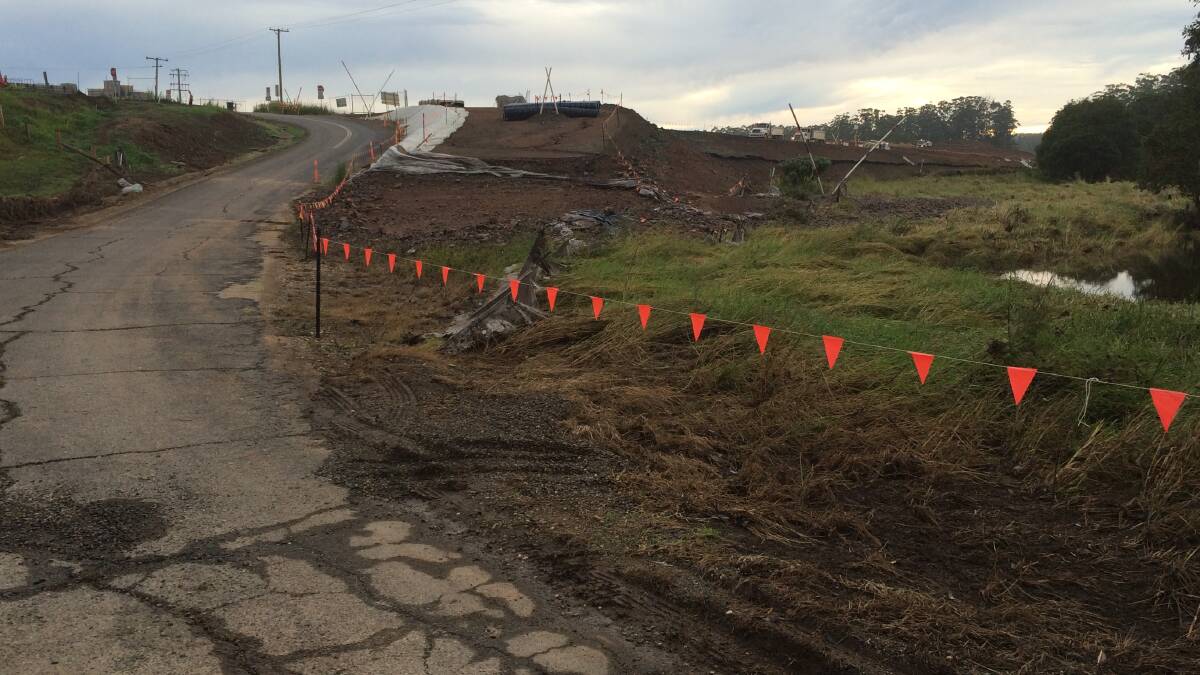 BROWNS CROSSING: New access, right, washed away in March 2017, as residents predicted