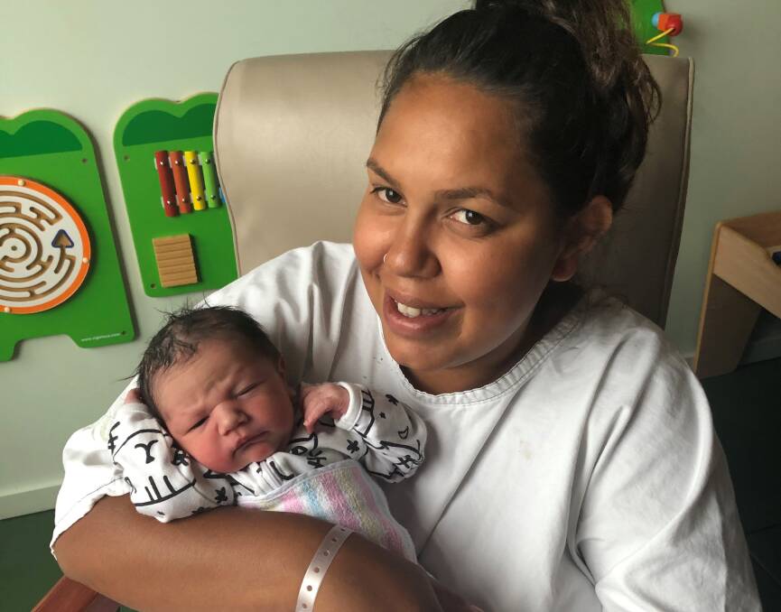 WELCOME LITTLE ONE: Kimberley Rosser with new arrival Ezra