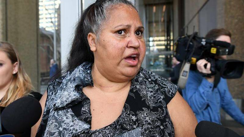 AFTER THE NEWS: Michelle Jarrett in Sydney last week outside the court